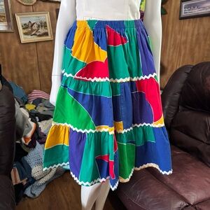Vintage Ruffle Square Dance Skirt